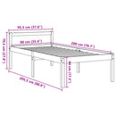 seniorseng 90x200 cm massivt fyrretræ gyldenbrun