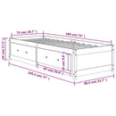 daybed uden madras 75x190 cm massivt fyrretræ gyldenbrun