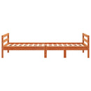 sengeramme uden madras 75x190 cm massivt fyrretræ gyldenbrun
