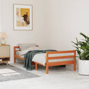 sengeramme uden madras 75x190 cm massivt fyrretræ gyldenbrun