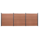 hegnspanelsæt 526x186 cm WPC brun