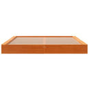 sengeramme uden madras 200x200 cm massivt fyrretræ gyldenbrun