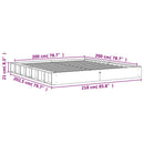 sengeramme uden madras 200x200 cm massivt fyrretræ gyldenbrun