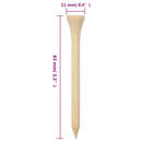 golf-tees 1000 stk. 83 mm bambus
