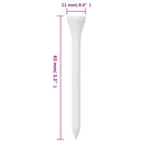 golf-tees 1000 stk. 83 mm bambus hvid