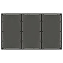 havebord med glastop 150x90x75 cm polyrattan sort