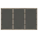 havebord med glastop 150x90x75 cm polyrattan grå