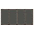 havebord med glastop 190x90x75 cm polyrattan brun