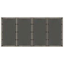 havebord med glastop 190x90x75 cm polyrattan grå