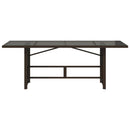 havebord med glastop 190x80x75 cm polyrattan brun