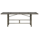 havebord med glastop 190x80x75 cm polyrattan grå