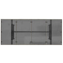 havebord med glastop 190x80x75 cm polyrattan grå