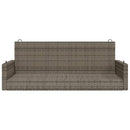 gyngebænk 119x56x48 cm polyrattan grå