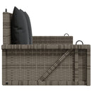 gyngebænk med hynder 119x56x48 cm polyrattan grå