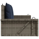 gyngebænk med hynder grå 119x56x48 cm polyrattan