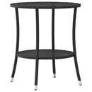 havestole 2 stk. med lænefunktion og bord polyrattan sort