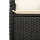 havestole 2 stk. med lænefunktion og bord polyrattan sort