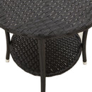 havestole 2 stk. med lænefunktion og bord polyrattan sort