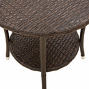 havestole 2 stk. med lænefunktion og bord polyrattan brun