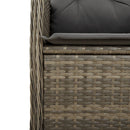havestole 2 stk. med lænefunktion og bord polyrattan grå