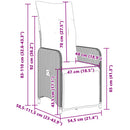 havestole 2 stk. med lænefunktion og hynder polyrattan beige