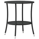 havestole 2 stk. med lænefunktion og bord polyrattan sort
