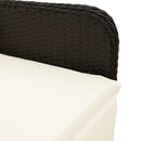 havestole 2 stk. med lænefunktion og bord polyrattan sort