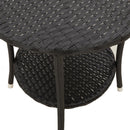 havestole 2 stk. med lænefunktion og bord polyrattan sort