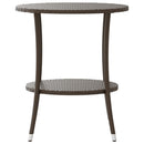 havestole 2 stk. med lænefunktion og bord polyrattan brun