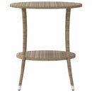 havestole 2 stk. med lænefunktion og bord polyrattan beige