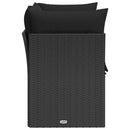 havesofa med hynder 2-personers sort polyrattan