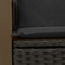 2-personers havesofa med hynder polyrattan sort