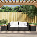 haveborde 2 stk. 55x34x37 cm polyrattan og massivt træ sort