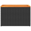haveborde 2 stk. 55x34x37 cm polyrattan og massivt træ sort