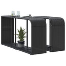 opbevaringshylder 2 stk. sort polyrattan