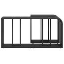 opbevaringshylder 2 stk. sort polyrattan
