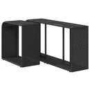 opbevaringshylder 2 stk. sort polyrattan