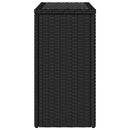 havebord med glastop 58x27,5x55 cm polyrattan sort