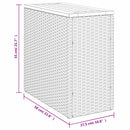 havesidebord med træplade sort 58x27,5x55 cm polyrattan