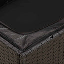 havesofa med hynder 3-personers sort polyrattan