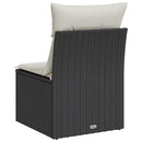 sofamodul til haven med hynder polyrattan sort