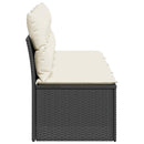 4-personers havesofa med hynder polyrattan sort