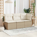 sofamodul til haven med hynder polyrattan beige
