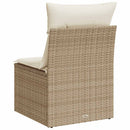 sofamodul til haven med hynder polyrattan beige