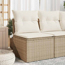 sofamodul til haven med hynder polyrattan beige