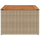 havebord 55x55x37 cm polyrattan og akacietræ beige