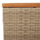 havebord 55x55x37 cm polyrattan og akacietræ beige