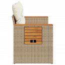 2-personers havesofa med hynder polyrattan beige