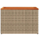 haveborde 2 stk. 55x34x37 cm polyrattan og massivt træ beige