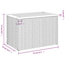 haveborde 2 stk. 55x34x37 cm polyrattan og massivt træ beige